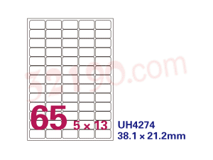 裕宝 UH4274 电脑打印标签(38.1×21.2mm)