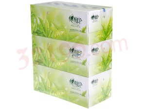 心相印茶语系列盒抽面巾纸(H200 200抽/盒 3盒/提)
