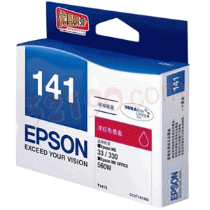 EPSON爱普生T1413洋红色原装墨盒 品红色(510页,适用ME330 ME33 620F 900WD 960FWD)