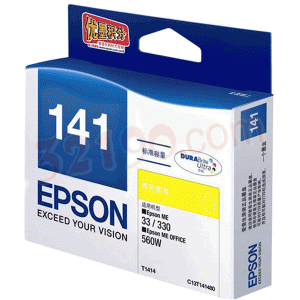EPSON爱普生T1414黄色原装墨盒(510页,适用ME330 ME33 620F 900WD 960FWD)