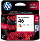 HP惠普CZ638AA 46号 彩色墨盒(适用Deskjet 2520hc/2020hc/2029 750页)