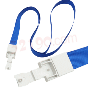 UHOO优和6711 证件卡绳(蓝色+白色塑料卡扣) 吊绳 胸卡绳