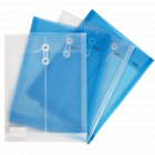 deli得力5511绳扣式档案袋(透明塑料)文件袋