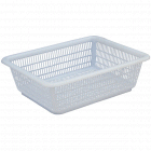 宏祎A4白色熟胶无盖文件篮380*255*80mm底330*220mm方筛 收纳篮