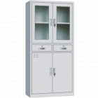 宏祎YZ-025中二斗上玻下铁对开门文件柜(H1800W900D400mm)中二斗器械柜