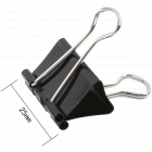 deli得力8564 25mm筒装黑色长尾夹 48只/筒