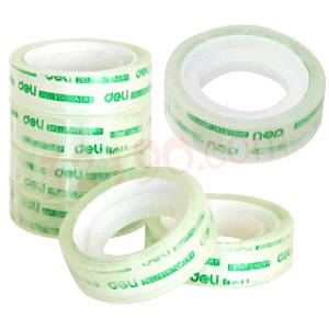 deli得力30011文具胶带12mm*14Y  透明胶 玻璃胶