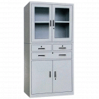 宏祎YZ-030中三斗玻璃柜(H1800W900D400mm)
