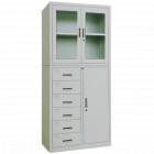 宏祎YZ-047偏六斗玻璃柜(H1800W900D400)分体文件柜