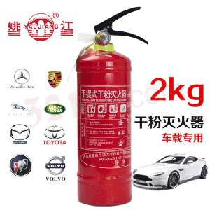  干粉灭火器2KG 车载灭火器