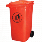 宏祎360L A型大拖轮优质加厚环卫垃圾桶(H1130W700D840mm)垃圾车 塑料垃圾桶 环卫桶