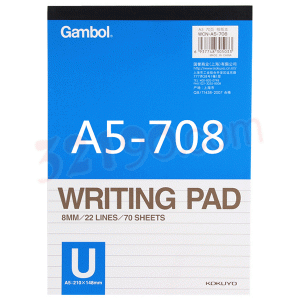 Gambol渡边A5-708AC A5 70页有线条竖翻本本子本子