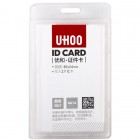 UHOO优和6614 透明PP框式扣合式证件卡 竖式54*90mm 可入两张IC卡