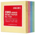 deli得力7151 76*76mm百事贴(黄粉蓝绿4色*100张) 便签纸  留言纸 N次贴