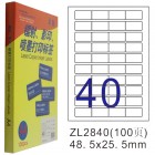 卓联ZL-2840-100电脑打印标签(48.5*25.5mm)