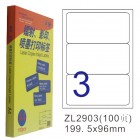 卓联ZL-2903-100电脑打印标签(199.5*96mm)