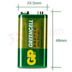 GP超霸1604G-9V方型碳性电池
