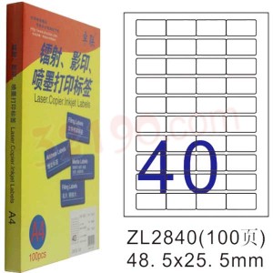 卓联ZL-2804-100电脑打印标签(99*139mm)