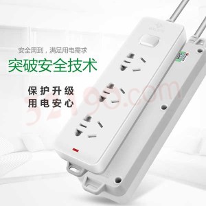 公牛GN-212单排三联插座(10A,2500W,三个3孔)