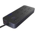 公牛GN-H306U 3米6孔 含2个5V2.4A USB智能快充 抗电涌插座过载保护电源插座