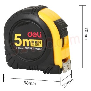 deli得力DL-8208 5m*19mm钢卷尺