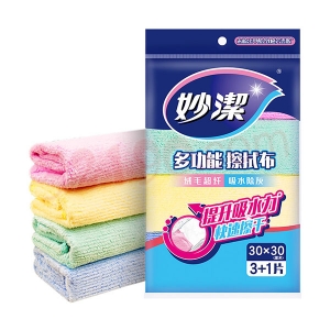 妙洁多功能吸水抹布(30*30 4P装)